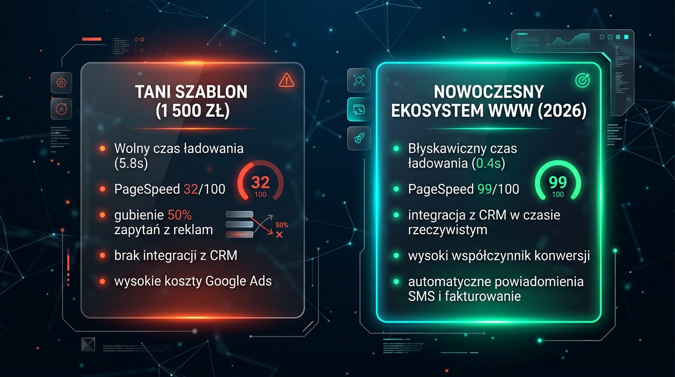 Porównanie: Tani szablon WordPress vs Nowoczesny Ekosystem WWW 2026